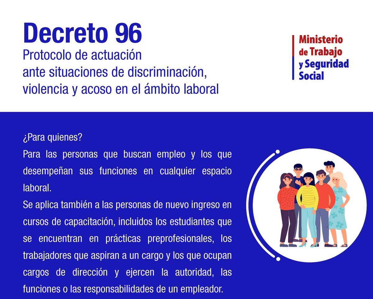 Decreto 96/2023 “Protocolo de Actuación ante Situaciones de Discriminación, Violencia y Acoso en el Ámbito Laboral”. #MtssCuba