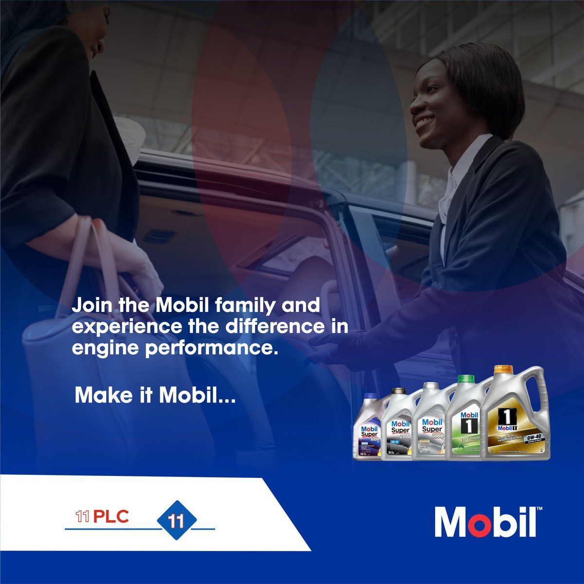 11PLC's tweet image. Unleash the power of Mobil in your engine and feel the difference in performance. Join the Mobil family today!

#unbeatableperformance #qualityovereverything #performancematters #enginecare #mobillubricants #mobiloilinnigeria #11plc