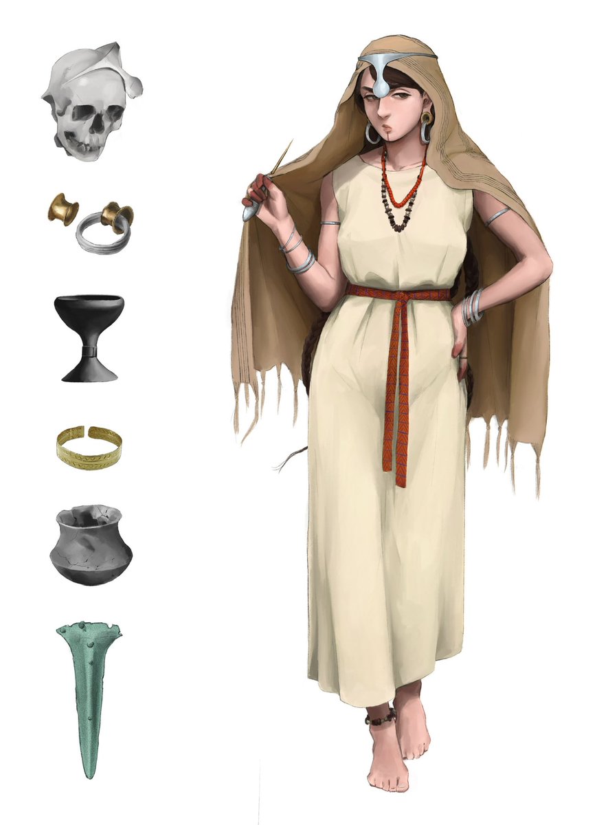Re_my_06's tweet photo. Elite women of El Argar culture, early Bronze Age (SE. of the Iberian Peninsula, 2300-1500 BCE). https://t.co/M3VcHlVjwD