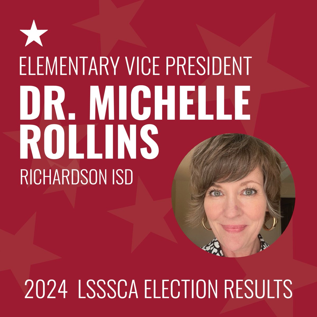 Election results are here! Meet our new Elementary VP Dr. Michelle Rollins! Congratulations! We look forward to your leadership in serving school counselors across the Great State of Texas! 🎉