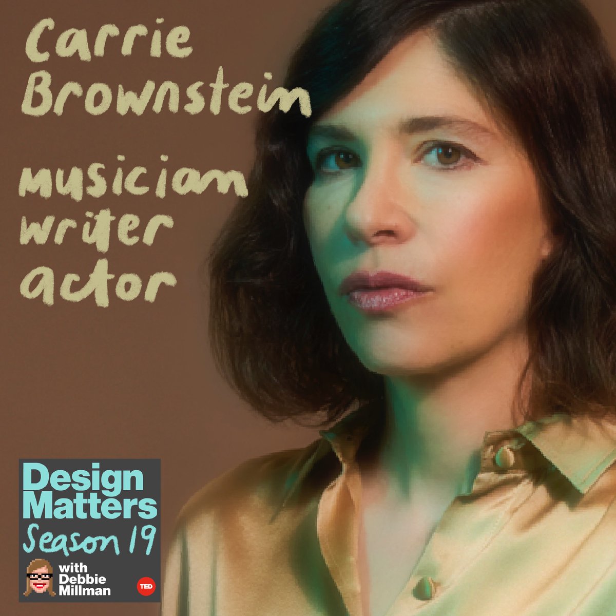 This week on #DesignMatters: Carrie Brownstein joins @debbiemillman to talk about her new memoir, and her iconic roles as co-founder, guitarist, and vocalist of the legendary punk band Sleater-Kinney, and in TV series Portlandia. Listen now ▶️ soundcloud.com/designmatters/…