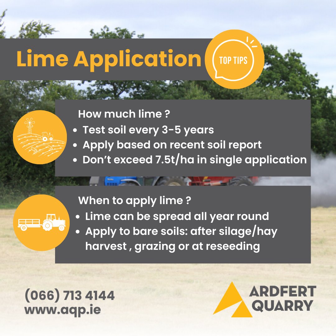 Have questions on lime application❓ Check out our top tip guide above!👆 #AgriLime #TimeToLime #Farming365 #AgriLime