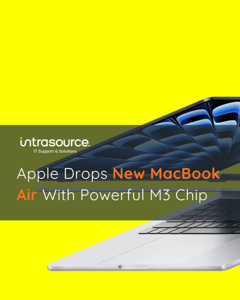 New from Apple! Today, the company announced updated versions of its 13-inch and 15-inch MacBook Air with the latest M3 chip. Both models are available for purchase, they started last week so get yours while you can!  #Apple #MacBookAir #M3Chip