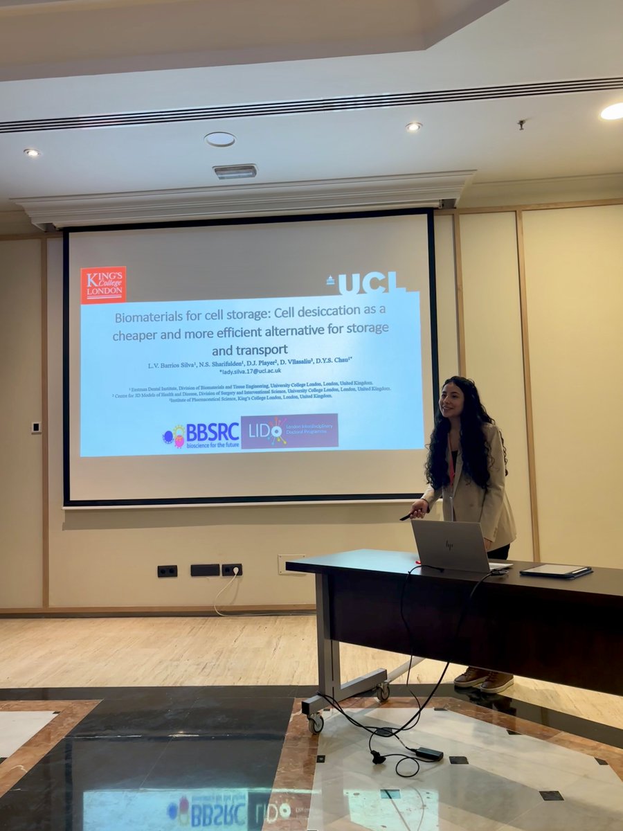 Great job <a href="/LadyBSilva/">Lady Barrios Silva</a> for delivering an oral presentation at the 3Bs Materials/Polymers 2024/ Composites international conference on her <a href="/LIDo_DTP/">LIDo</a> funded PhD project in collaboration with team BTE <a href="/ucleastman/">UCL Eastman</a> and <a href="/Oral_Biologics/">Driton Vllasaliu</a>!