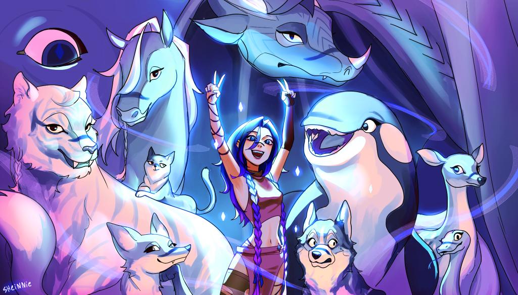 Today is my birthday!!
I rarely drew myself,especially on bd
But I would like to special today and 
 I drew my persona with fav animation concept , inspired by #Nimona 
I love her so much and I wanted to be like her if I could.