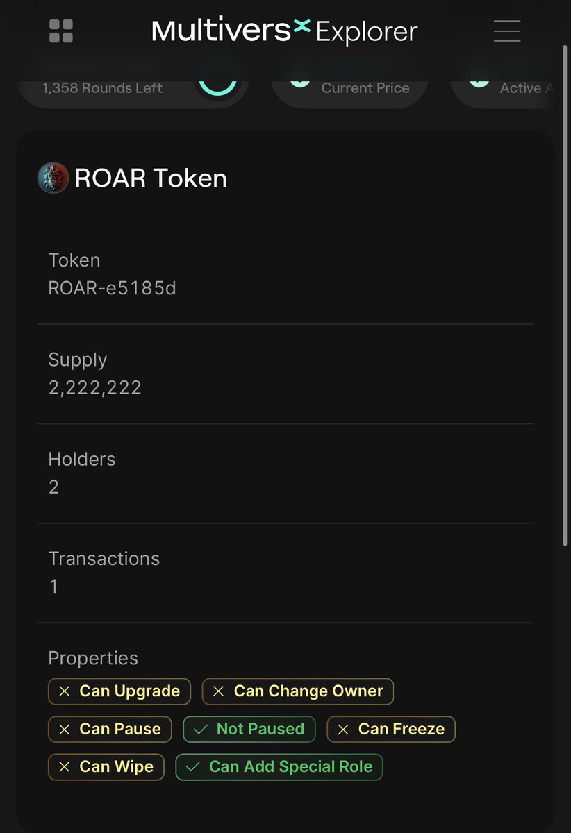 $ROAR @HighSpeXHF IMMINENT LAUNCH 🚨🚨🔥 #SCARCE <a href="/MultiversX/">Multiversᕽ</a> 

BRANDING ✅🤝🏽🦁

Charts ✅🤝🏽🦁e-compass.io/onedex/chart/r…

LP ✅🤝🏽🦁
Community 👀🦁🔥🔗⏳✅
STAKING rewards 🦁🔥🤝🏽✅
#HSXGEN SFT launch ⏳

$EGLD Bring #ROARNESS 🦁

docs.google.com/forms/d/e/1FAI…

RT &amp; ❤️ $ROAR !! ALL FOR THE