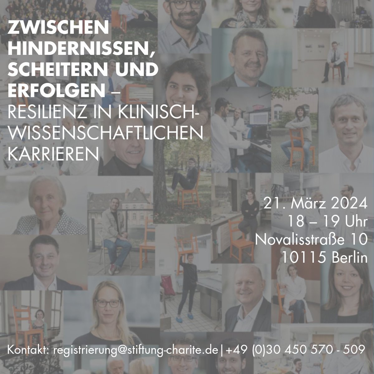 StiftungCharite's tweet photo. Aufgepasst, liebe Studierende und Deutschlandstipendiat*innen der @ChariteBerlin: Am 21. März veranstalten wir ein Netzwerktreffen zum Thema Resilienz in klinisch-wissenschaftlichen Karrieren. Beginn ist 18 Uhr. Ihr wollt dabei sein? Dann meldet euch an 👉 https://t.co/SnFNgDY3hL https://t.co/BeERdQIfzd