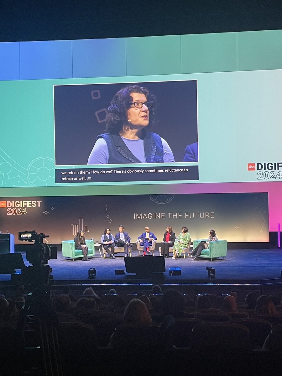 Challenging view of how employees view work, especially if they’re going to be work much longer and so not just doing a job you enjoy but also working more flexibly in a wide range of jobs - many of which don’t exist yet #digifest #Digifest24