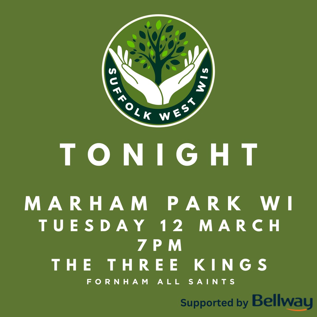 Tonight is @MarhamPark WI's first ever meeting at @3kingspub 🥂 Leave a comment below if you're coming ⬇️ Meet you there 7PM 💚