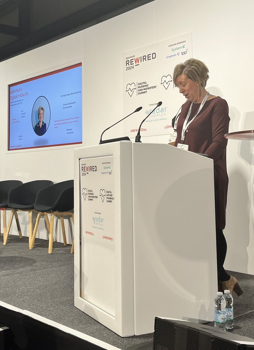 JulesGudgeon's tweet photo. REWIRED24 Hearing about the B4 10 campaign. Not just about timely booking but the long term benefits for mums and babies. @jadehicks78 explaining how data is used to identify a need and benchmark the success ❤️ https://t.co/2bwo1ZnKvw
