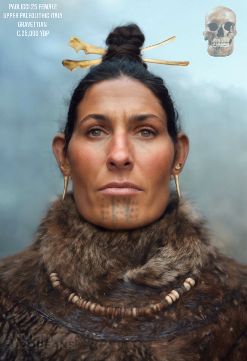 AncientEuropea1's tweet photo. Paglicci 25 female.
Upper Paleolithic Italy.
Gravettian. c. 25,000 ybp.
Tattooed version.
#Gravettian #UpperPaleolithic #Tattoo #TribalTatto https://t.co/3sT4yuRO7o