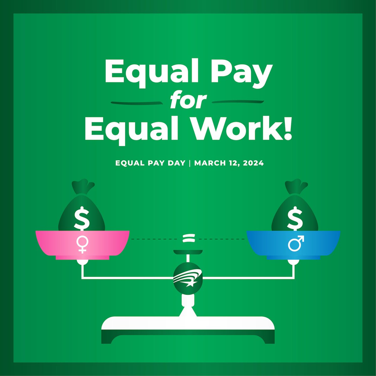 Today marks #EqualPayDay, a reminder that the gender pay gap is still a reality. It's not just about numbers; it's about fairness, dignity, and respect. Let's bridge the gap and build a future of equality!