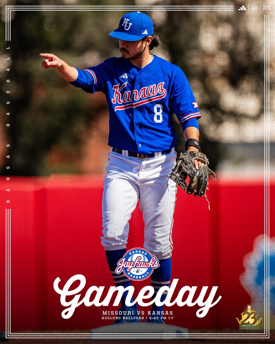 Wrapping up our homestand tonight.

Missouri vs. Kansas
Hoglund Ballpark | 6 p.m. CT on Big 12 Now on ESPN+

#RockChalk