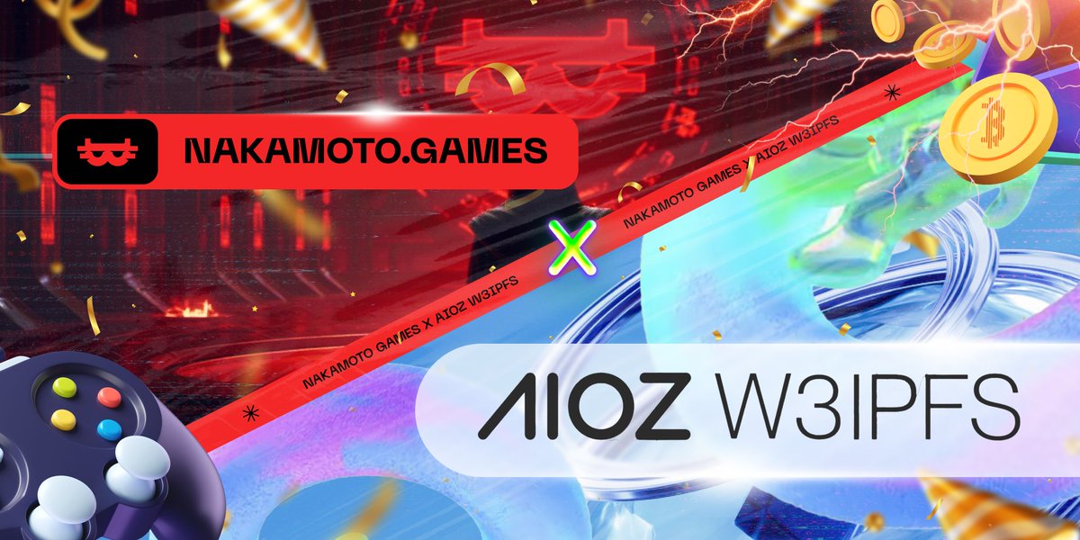 NakamotoGames's tweet photo. Nakamoto Games has partnered with @AIOZNetwork and is excited for what the future holds. $NAKA integrates $AIOZ for our #DePIN #Web3 Storage solution. Next, #AIOZ is going to launch their #W3IPFS, and we're looking forward to strengthen our partnership further. #BUIDL https://t.co/rxVWisU8Ti