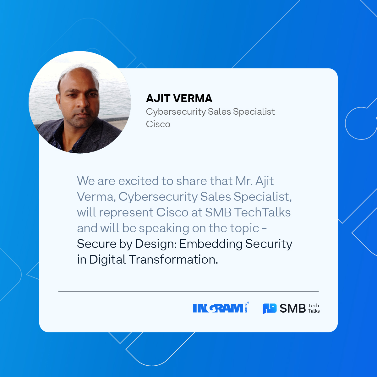 SMB TechTalks: Get Ready for Valuable Insights by Eminent Technology Leaders!
@acer @adobe <a href="/MicrosoftIndia/">Microsoft India and South Asia</a>  <a href="/cisco_in/">Cisco India</a>  <a href="/Logitech/">Logitech</a>  <a href="/HPE_India/">HPE India</a> 
#ingrammicroindia #SMBTechTalks