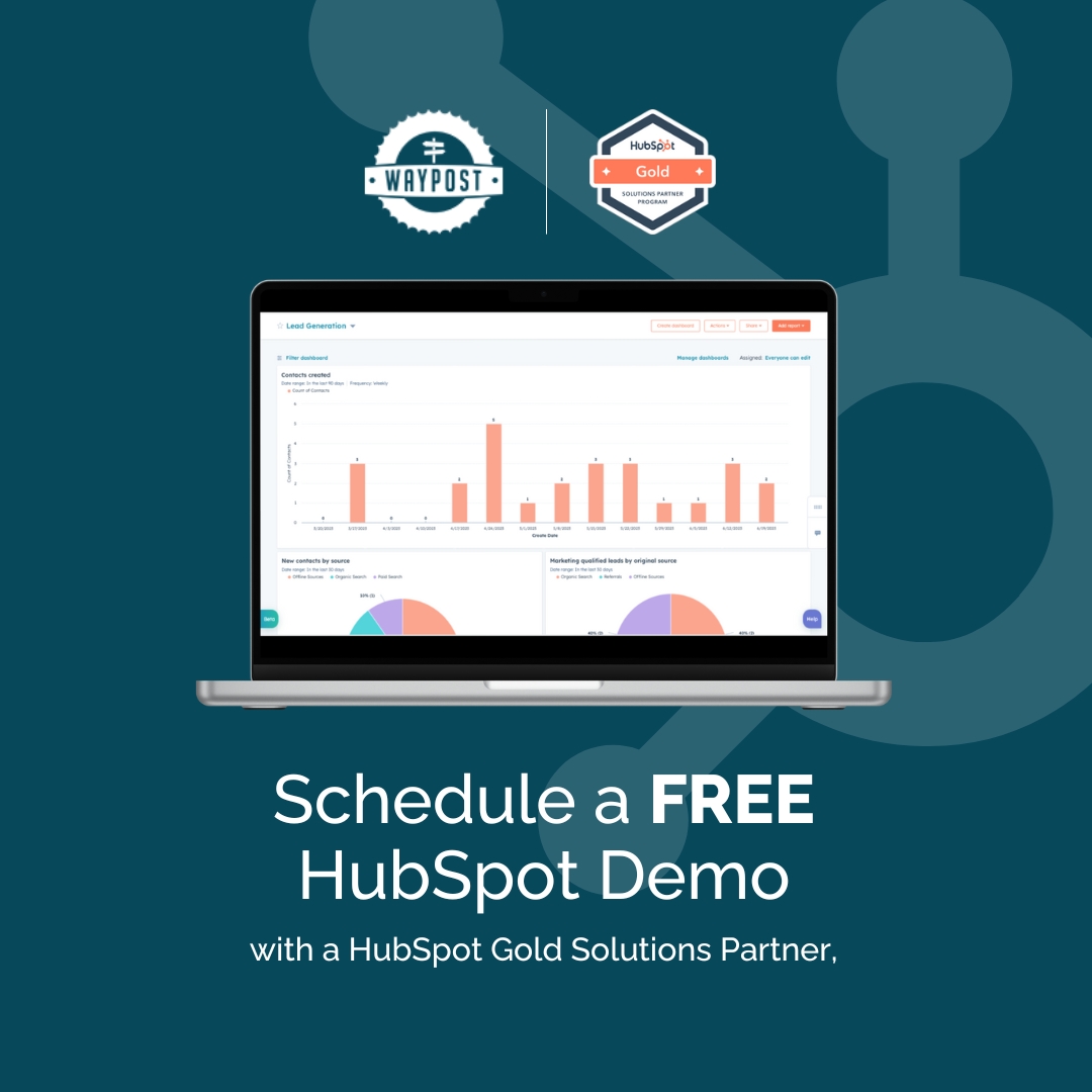 Are you looking to discuss your challenges, growth plans, and goals?

As a HubSpot Gold Solutions Partner, Waypost offers industry expertise in digital marketing strategies and tactics. 

Schedule your demo today - bit.ly/3V9OYLP