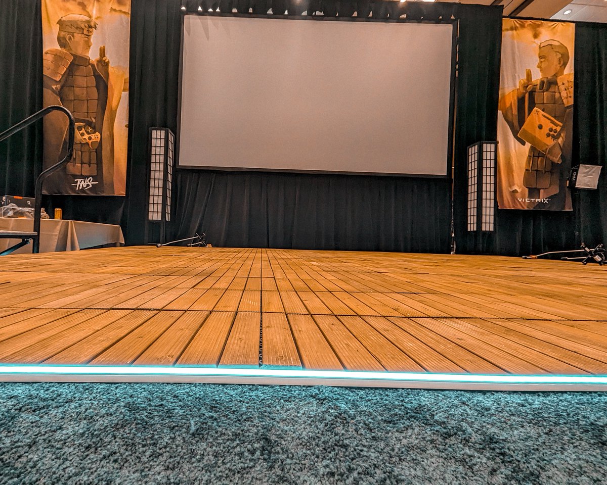 evanjphoto's tweet photo. Just thinking about how cool it's been building out non-conventional stage areas for competitors lately. 

The @DuoStudiosLLC team conjurned dojo vibes at #TNS9 and brought the big top to town for #Cirque3.

Hope everyone enjoys what we've got in store for you this weekend in NJ. https://t.co/JLZctro1V3