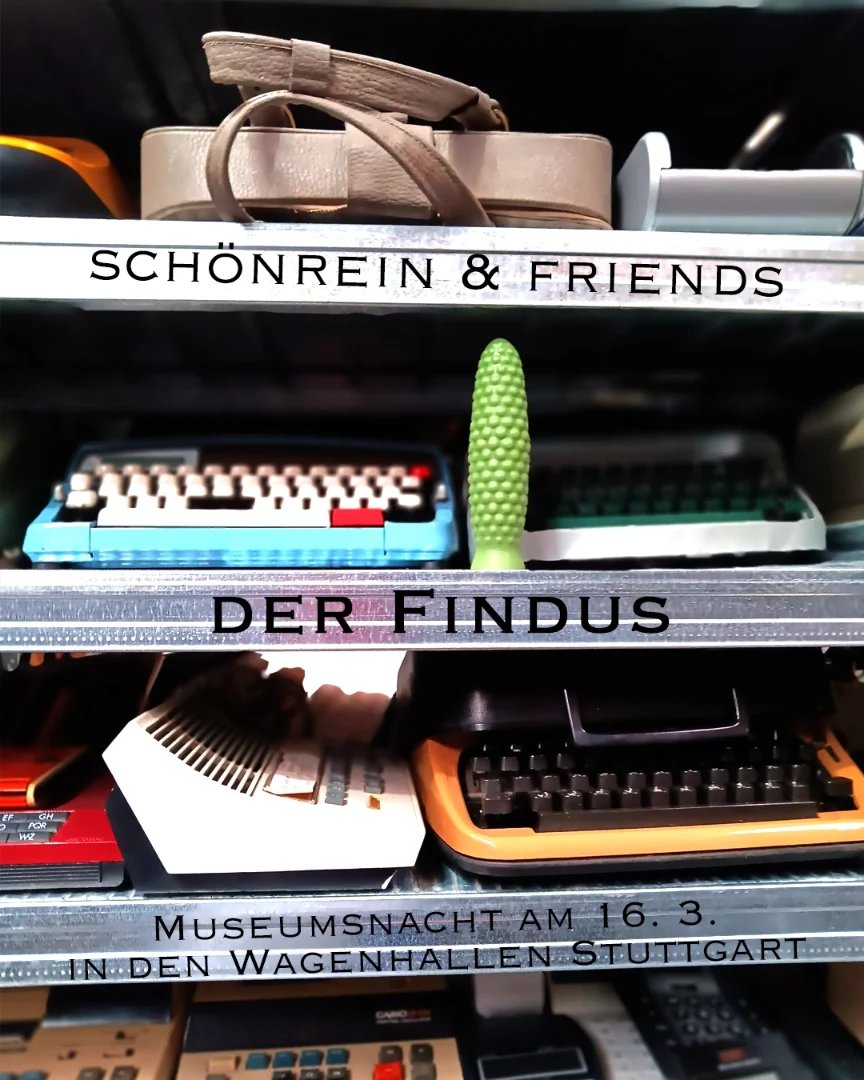 schoenrein's tweet photo. Schönrein & Friends, wir sind dabei!
Am 16.3. 2024 zur Langen Nacht der Museen öffnet die Künstlerin Justyna Koeke mit Mike Stegk ihr Atelier und Thomas Stromberger in DER FINDUS.
#kunstvereinwagenhalle #containercity #langenachtdermuseen #langenachtstuttgart #langenacht2024 https://t.co/Z0GbDTrYdV