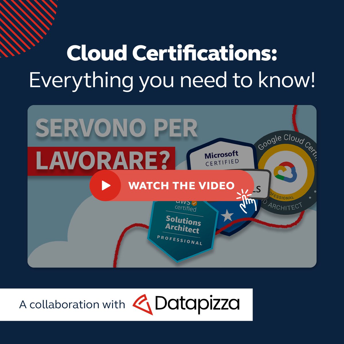 BIPxTech's tweet image. . #BIPxTech &amp;amp; Datapizza present: &quot;#Cloud Certifications: Your Complete Guide!&quot;.
Explore with us the world of #CloudCertifications and get some insights at the following link: okt.to/h2lR64