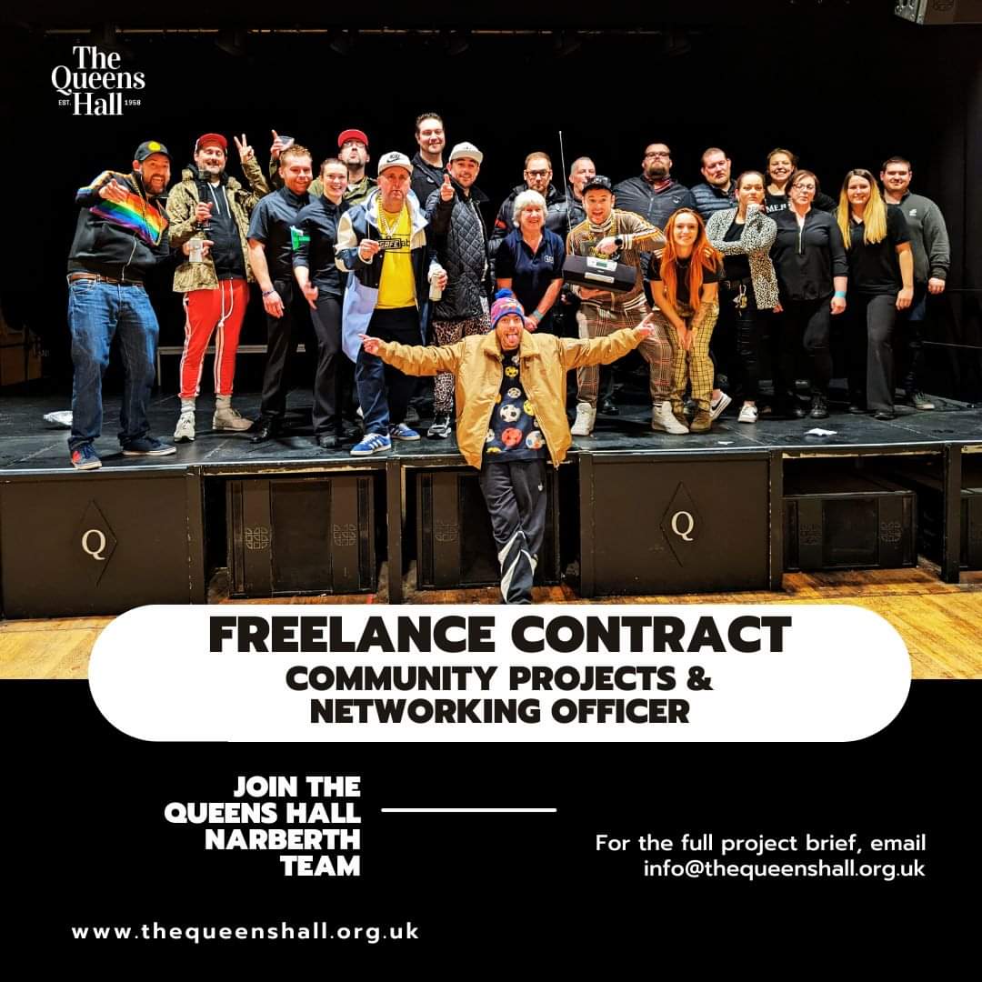 Are you an experienced, Wales-based Community/Arts/Wellbeing Project freelancer keen to work with us? For further info, call 01834 861212 or jump over to our website thequeenshall.org.uk and get in touch Funded by UK Government and powered by the Levelling Up fund
