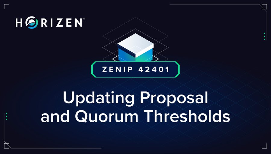 SmartCryptoNew1's tweet photo. ๐จ @Horizenglobal Voting for #ZenIP 42401 will commence, March 12th, at 12 p.m. EST!
๐จ ZenIP 42401 aims to increase community participation in governance by reducing the $ZEN threshold for posting non-technical proposals and lowering the quorum threshold for valid votes
๐ฝ VISIT
https://t.co/PGHukNFxGJ
#SCN1
