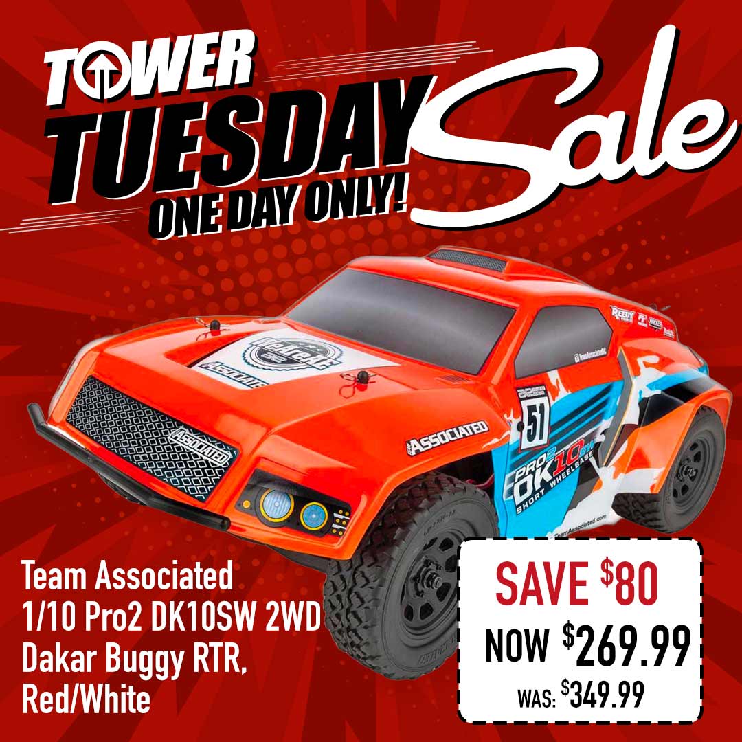 towerhobbies's tweet image. Tower Tuesday Special: Save $80 on this awesome Team Associated 1/10 RTR Pro2 2WD Dakar Buggy. Today Only!
towerhobbies.cc/tower_tuesday
#towerhobbies #RC #teamassociated #rcbuggy #rchobby #rcrtr