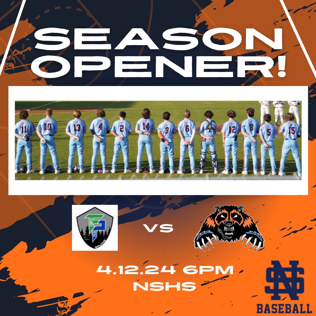Baseball_NSHS's tweet photo. Season opener as we take on @BaseballFPBruin at HOME. 6PM at Justin Whitaker Memorial Field!! #LikeALion https://t.co/8hSruQTW4R