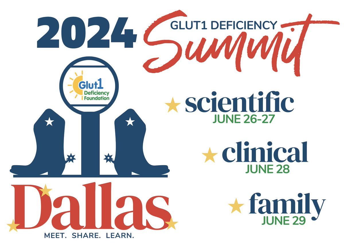 Our Glut1 Deficiency Summit is coming up in just a few weeks. We hope you are making plans to join us either in person or virtually.

Registration closes June 12th, hotel discounts end on May 11th, and poster submissions are due by May 1st.

Learn more!  g1dfoundation.org/events/glut1-d…
