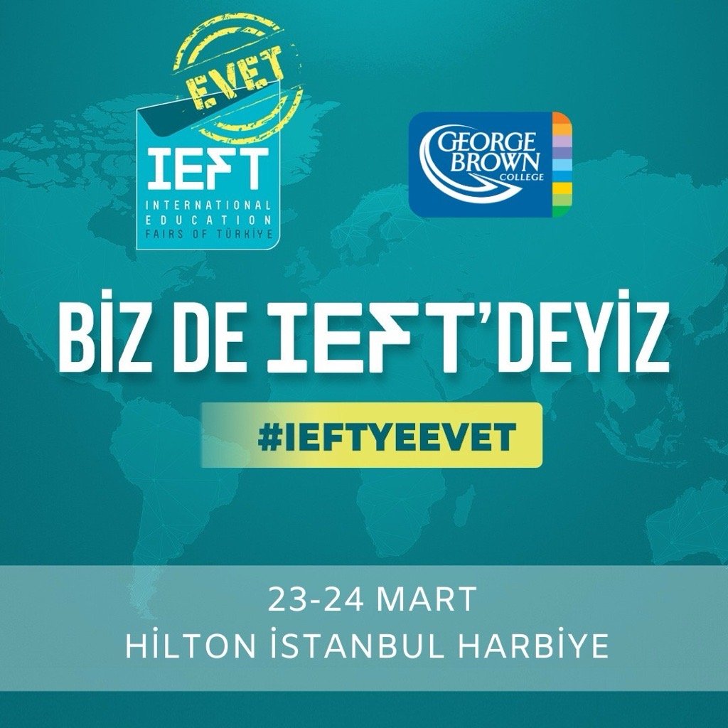 Mark your calendars - we are at IEFT Student Recruitment Fairs in on March 23rd and 24th! Visit our booth between 13:00 -18:00 and get more information about our programs and campuses. Do not forget to register through ieft.com.tr #IEFT #IEFTFairs #IEFT2024