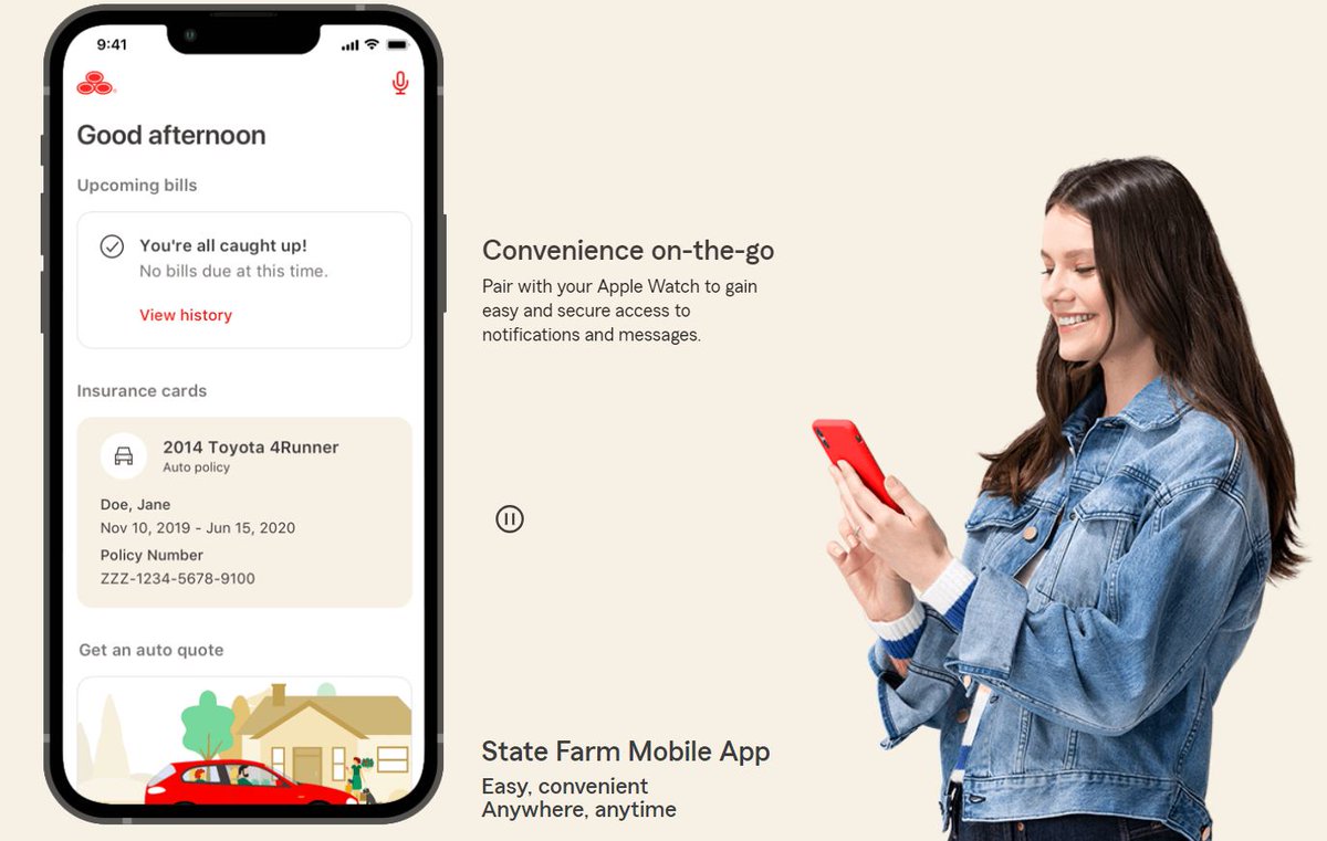 LocVoStateFarm's tweet image. Convenience on-the-go! Download the State Farm app today. You can make payments, keep track of your policies, and more. #LocVoStateFarm #StateFarmApp