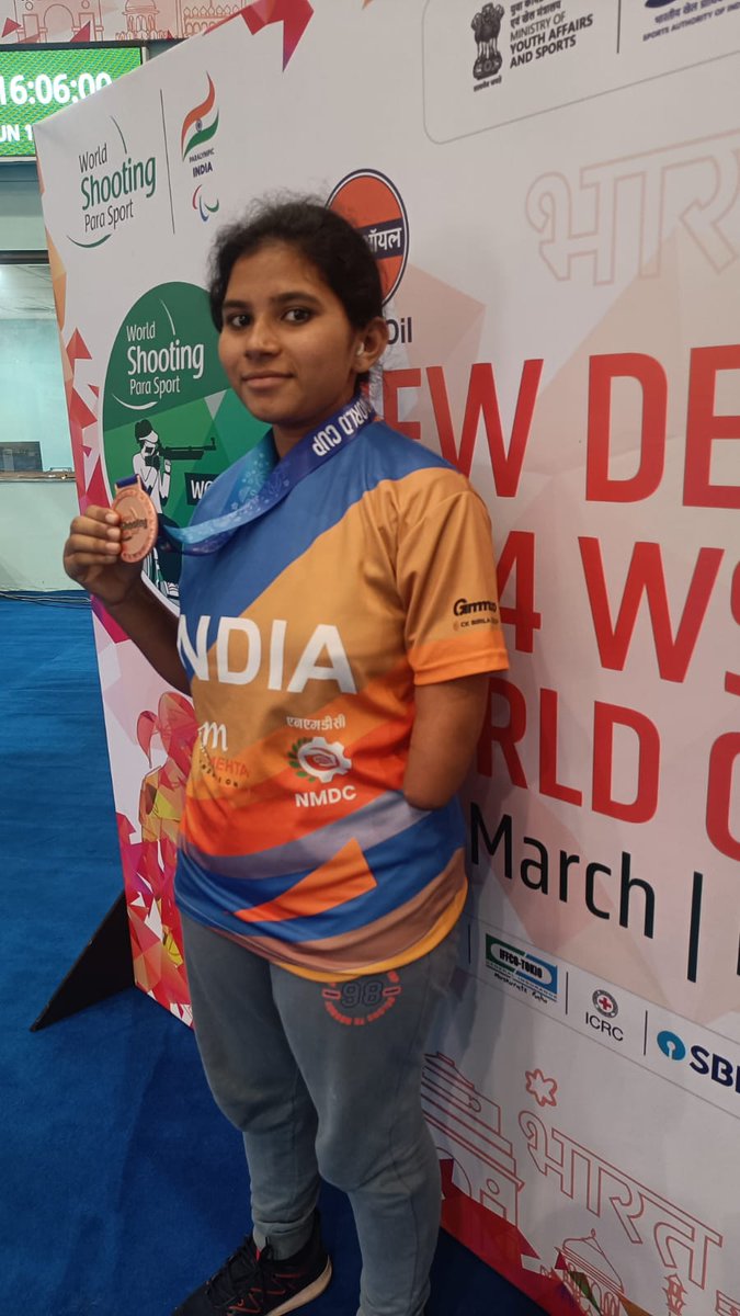 'Heartfelt congratulations to Km. Pavani ,JNV RANGAREDDY on her historic bronze at the WSPS World Cup 2024! Indeed a beacon of inspiration for all of us @NVS_HQ @AdityaMehtaF @NvsHyd @