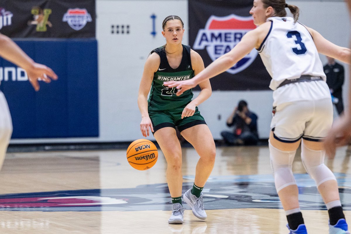 BY THE NUMBERS: Jadyn Weltz's 4.5 assists per game is the highest average recorded by a BU player during the @americaeast tournament. The previous best mark of 4.0 assists per game in the conference tournament was turned in by Shea Kenny in 2007. #AEChamps