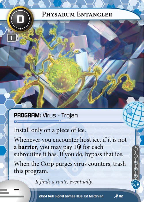 XFleshAndBloodX's tweet photo. @NullSignalGames #NETRUNNER Spoiler Season!!!
Here’s my Spoiler for the NEW Rebellion Without Rehearsal set
Criminals get a great new virus to get us by pesky ice trying to keep us out!
Amazing for the toolbox!
#RWRPreviews #nullsignal https://t.co/RlDRURcKHB