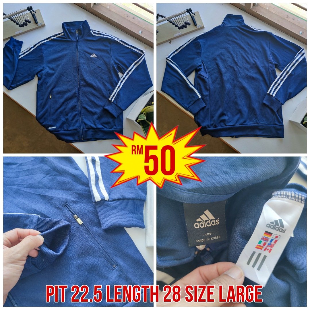 AVAILABLE‼️ AVAILABLE‼️

🧥 ADIDAS ORIGINALS TRACKTOP

💵 RM50 Dfod

Size : Large (22.5 x 28)
Material : Polyester. Cond 9/10 ✨
**Authentic original item 💯

#adidasoriginals #adidastracktop #adidasjacket