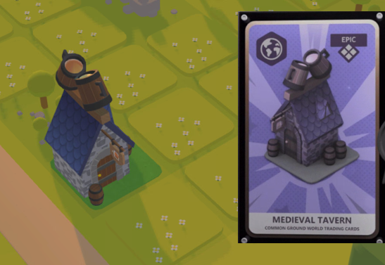 This week's favorite #CGW #NFT must be the Medieval Tavern. I was one of the few lucky people to quickly snatch them before they sold out in 4 mins!! This tavern makes everyone in your town happy and more energetic - therefore moving 20% faster :) @CommonGroundWLD