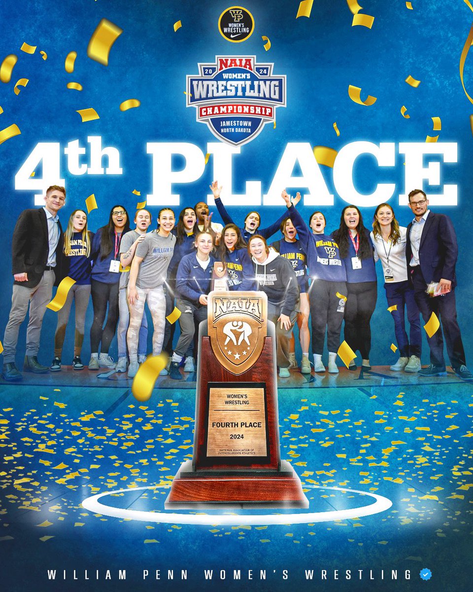 WPU_WWrestling's tweet photo. From 33rd place to a 4️⃣th place team finish in one year… 🤩

📸: @mxthx_photography 

#StatesmenElite  |  🔵🟡 https://t.co/iq4LfXJXOx