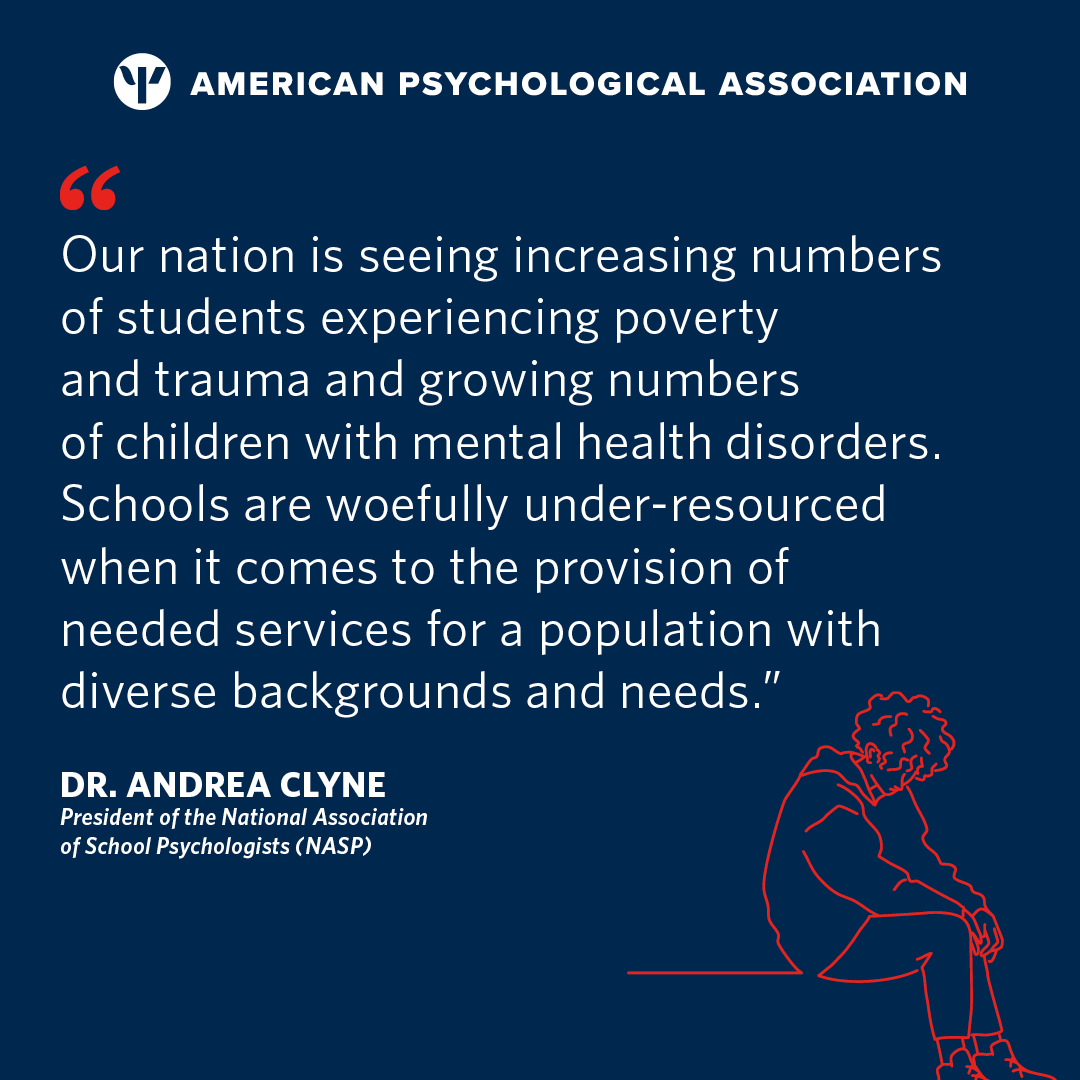 A rise in #school stressors and the growing youth mental health crisis have sparked a push to boost the number of #schoolpsychologists. Learn more about how states and schools are intensifying efforts to help struggling students: at.apa.org/wlh