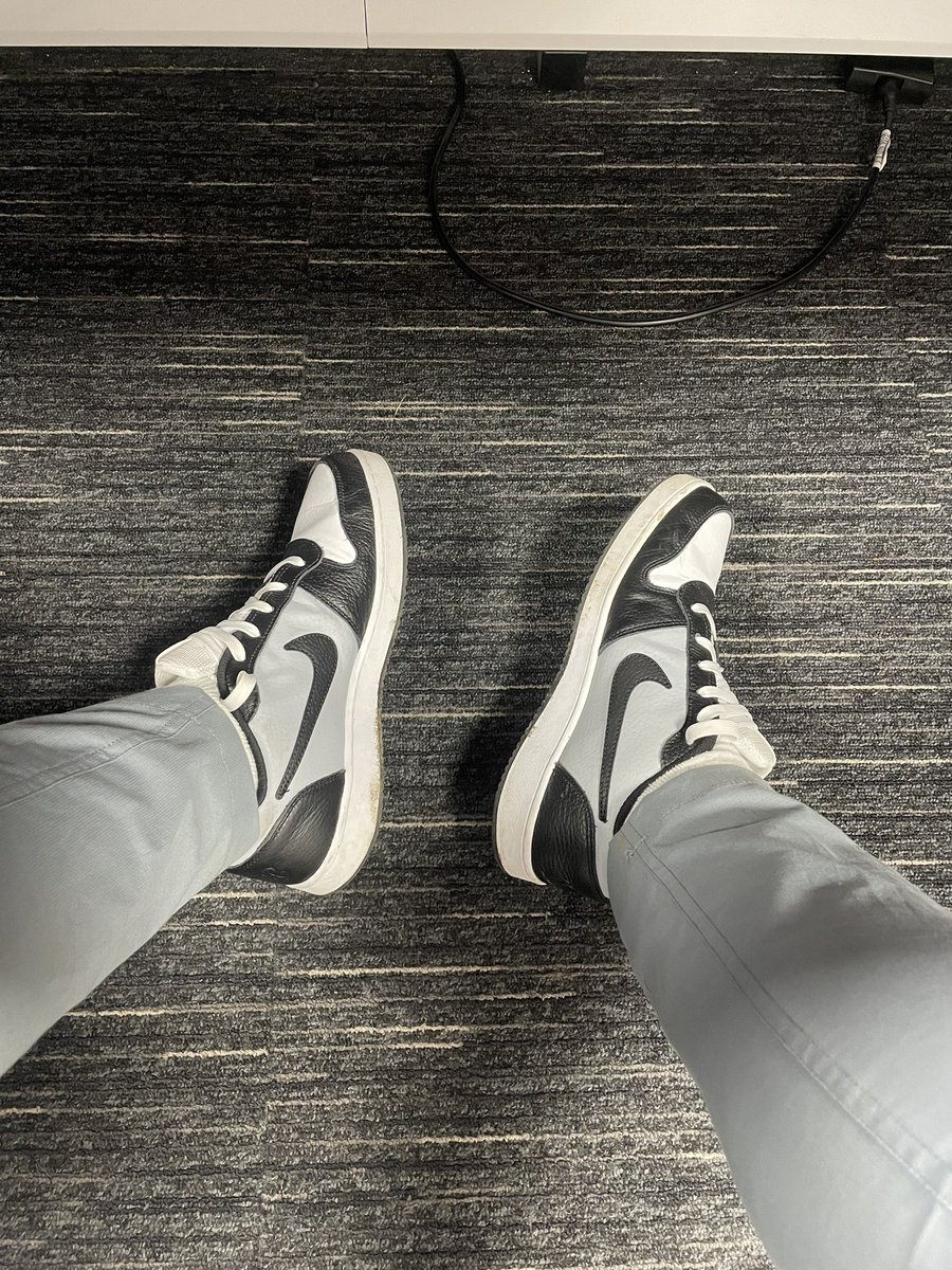 KingAlphaJ's tweet photo. What you smelling first? Sock or trainer https://t.co/vb74SQ7qLu