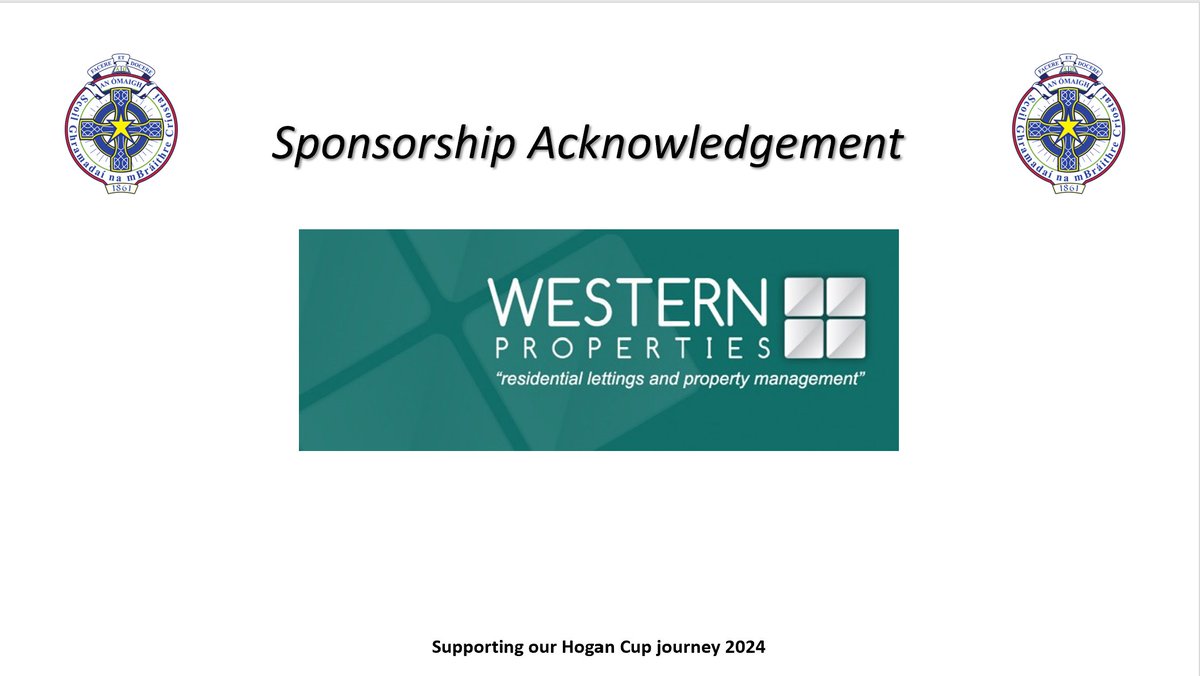 cbsomagh's tweet image. We wish to acknowledge the generous donation from Western Properties Lettings &amp;amp; Property Management to our MacRory Cup winners, who embark on becoming the first team from Tyrone to win back to back Hogan Cups.
#cbscommunity #chasingglory #hogancup