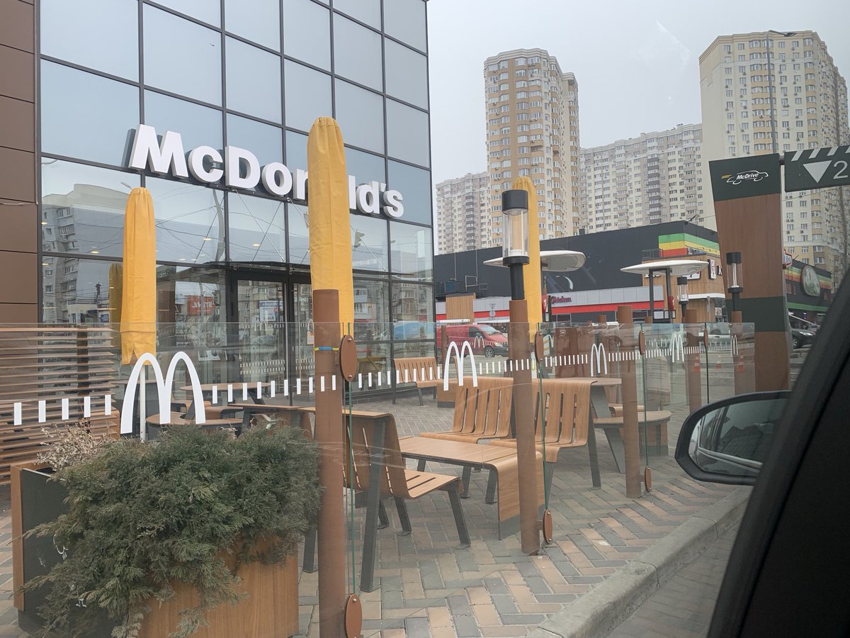 Our order was half in unit then the air sirens go off. Therefore restaurant shuts down until all clear. Even so, traffic is heavy, sidewalks full - life goes on. This is in Brovary, Ukraine where our potatoes are stored