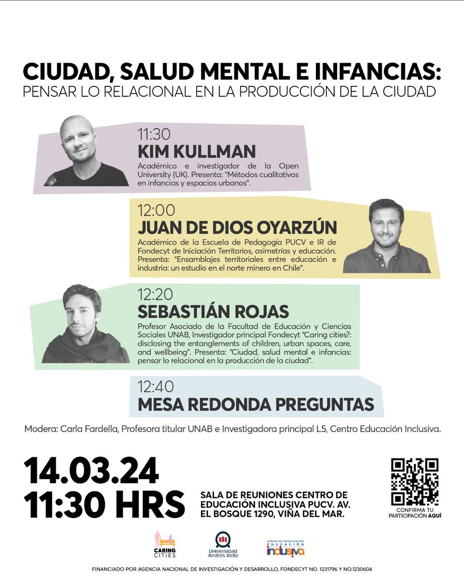 No solo tendremos la charla de Kim Kullman en <a href="/fundcolunga/">Fundación Colunga</a> el viernes de esta semana, sino que también participará (yo también) de una conversación el jueves en Eduinclusiva, en Valparaíso, donde también estará un grande, don <a href="/JuandDOyarzun/">JuandDO</a> . Invitadisimos/as todo/as
