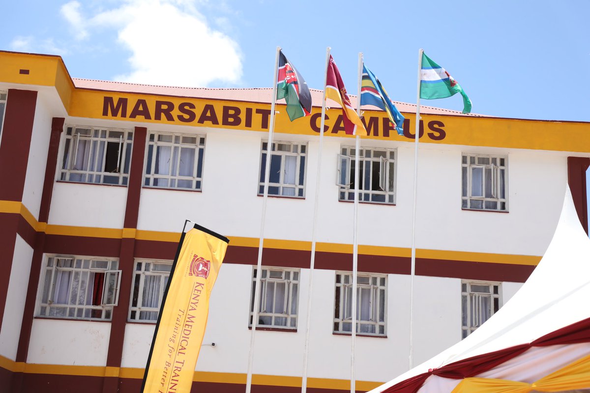 During the official opening and handing over ceremony of the fully-furnished and equipped, two-storey Kenya Medical Training College, Marsabit Campus. @Kmtc_official