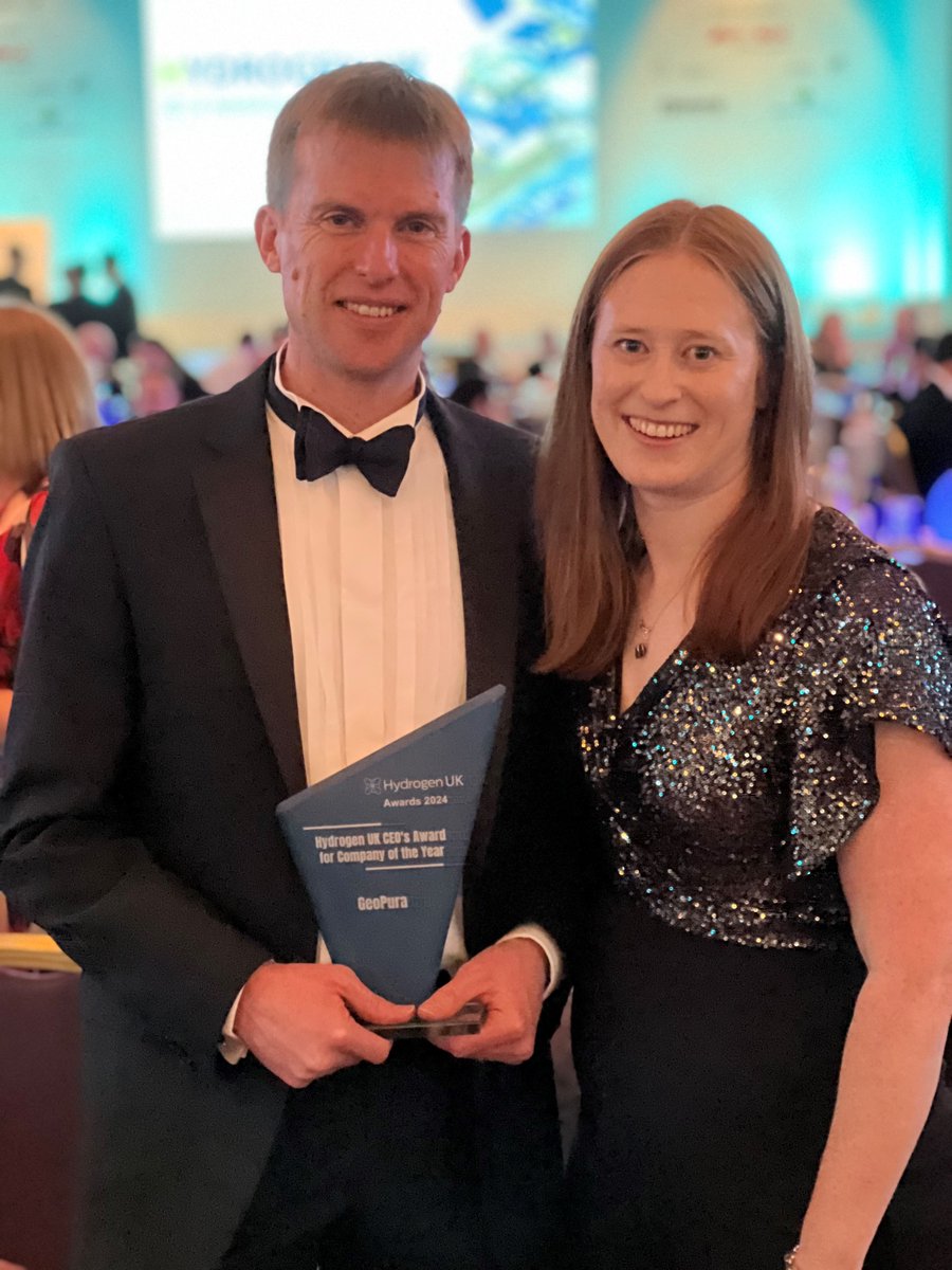 geo_pura's tweet photo. We’re delighted to have been awarded the CEO’s Award for Company of the Year at the @h2ukorg Awards 2024.
A big thank you to the team. Here's to an exciting year ahead filled with even more progress, innovation, and collaboration within the sector.
#GeoPura #HydrogenUK https://t.co/Nqk5SeYezL