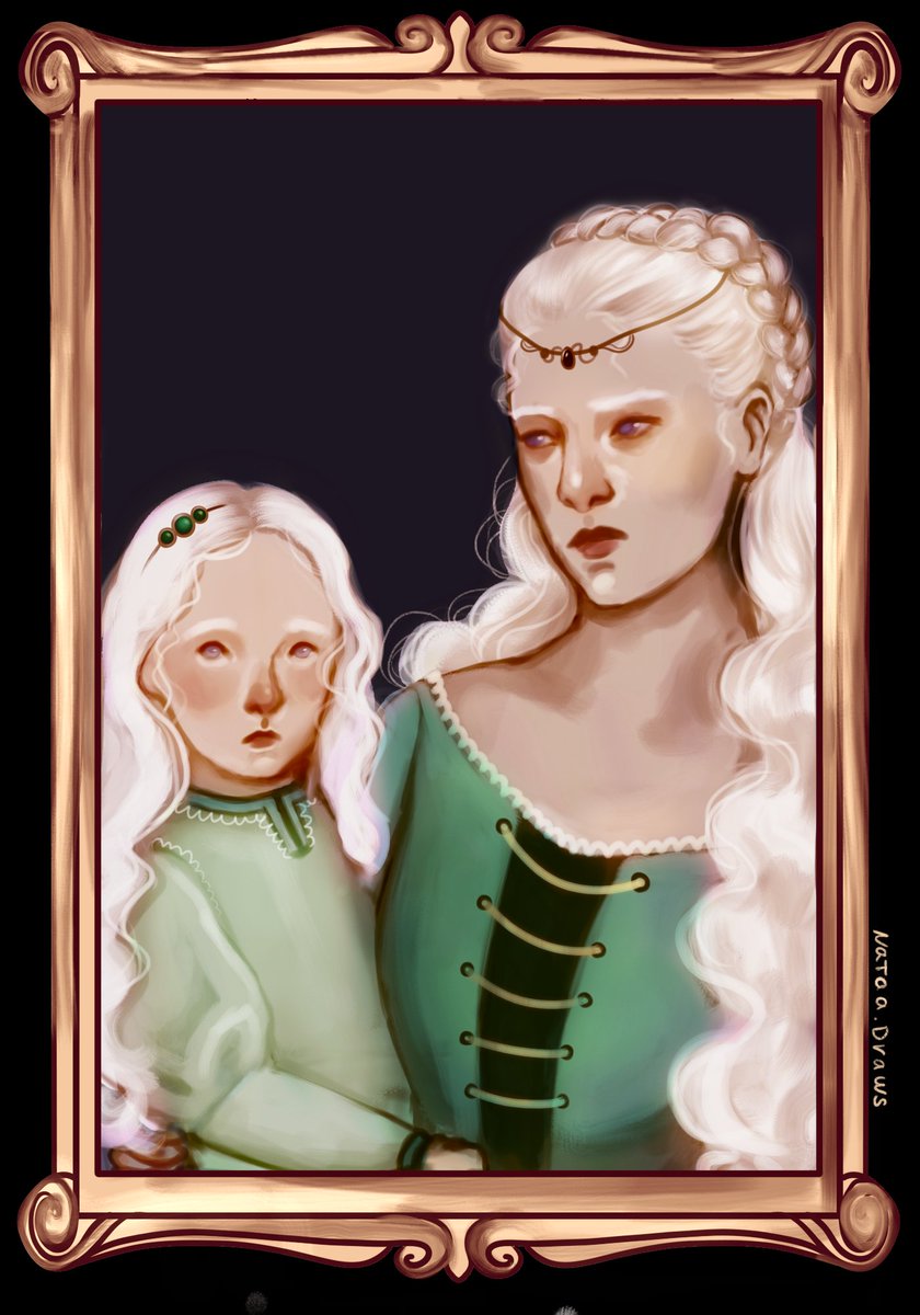 Alicent and Helaena with their daughters