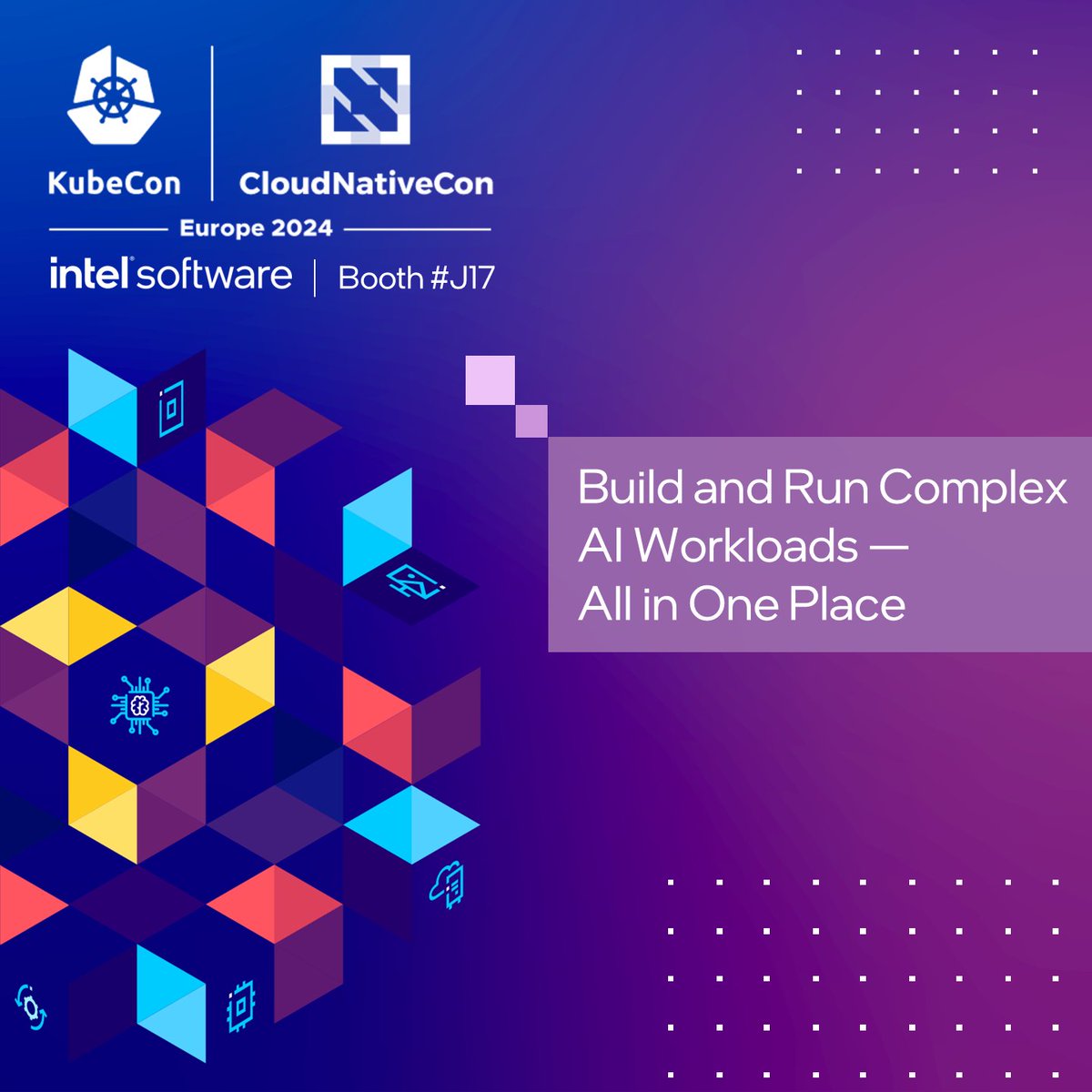 IntelAI's tweet image. Access affordable AI-optimized cloud services on Intel Developer Cloud, where developers can accelerate and scale AI on a managed, cost-effective infrastructure.

Visit booth J17 during #KubeCon 2024 for more! intel.ly/436kUmf

#IntelSoftware #IntelDeveloperCloud #AI