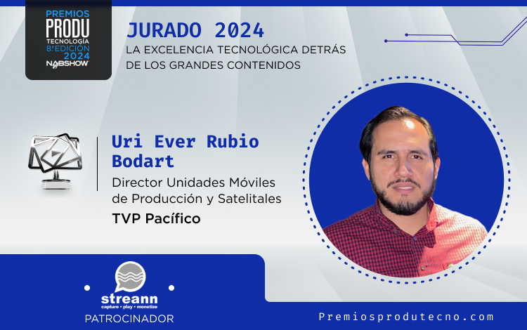 PRODU's tweet photo. ¡Conoce a los jurados de los #PremiosPRODUTecnología2024! 🏆
Uri Ever Rubio Bodart, director de Unidades Móviles de Producción y Satelitales de TVP Pácifico.
Más info aquí: https://t.co/zACUX9lEct
#PremiosPRODUTecnología
#PRODUtec https://t.co/jzztr4yQQL