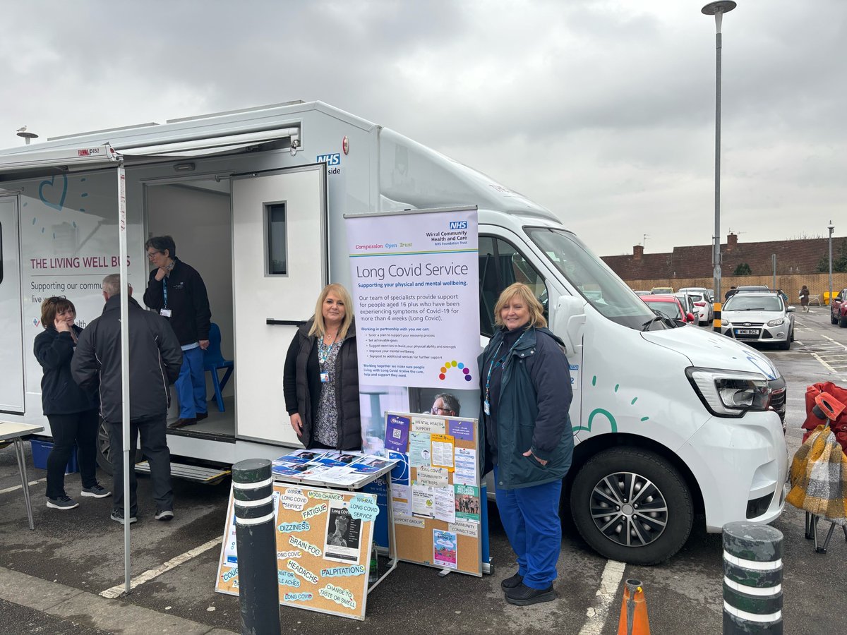 Our long COVID team are available to spk to, all of this wk if you drop in to one of our Living Well bus sessions. We will be offering people advice on managing symptoms of #LongCOVID and if you would be suitable for a GP referral. bit.ly/3Ywzf91 #LongCovidAwarenessDay