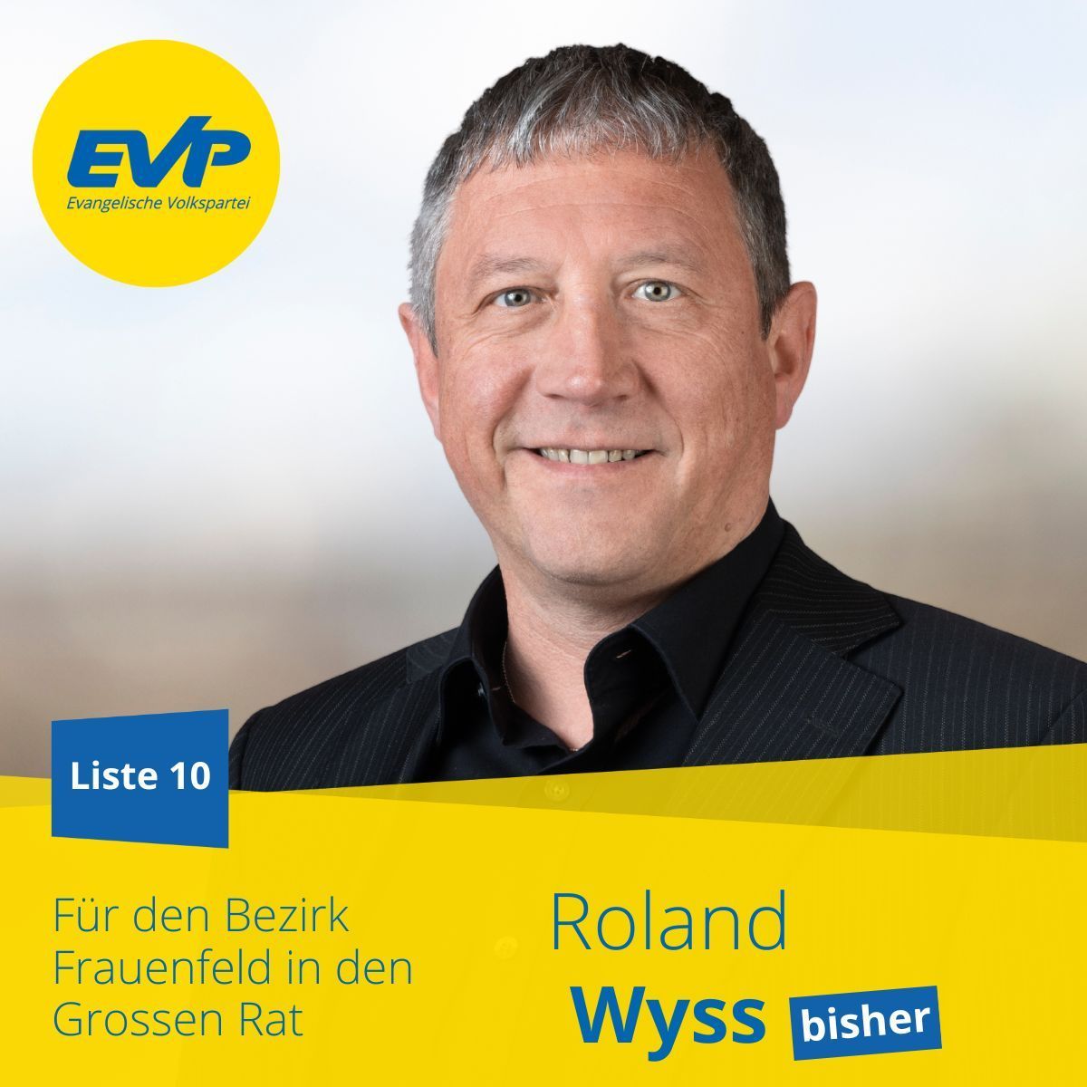 Roland Wyss (bisher)
Am 7. April 2024 für den Bezirk Frauenfeld in den Grossen Rat

evp-frauenfeld.ch/wahlen/grossra… 

#thurgau #kantonsrat #grosserrat #krtg24 #grtg24 #wahlen2024 #grossratswahlen24 #evp #wahltg24 #grosserrattg #jedestimmezählt #frauenfeld