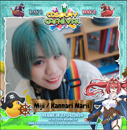 KannariNari's tweet photo. Hello! I'm be one of the judges for the Cosplay Carnival's Cosplay Karaoke by @cosplayph !

March 23-24, 2025!
See you Electocutes! https://t.co/OkAdZI3Tni