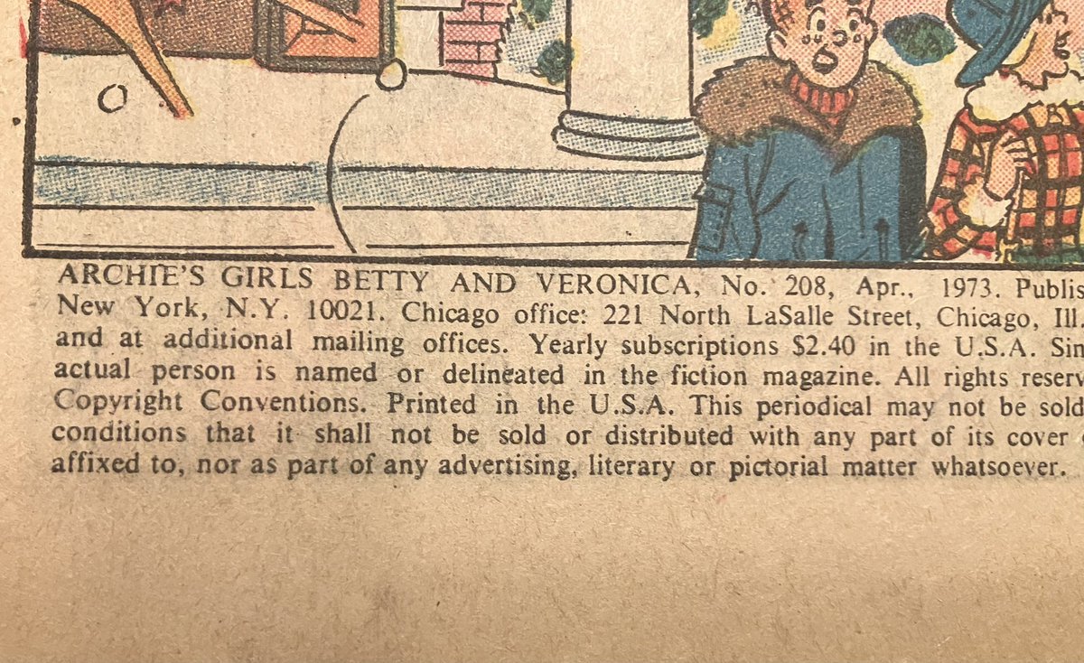 ProfessorAlan's tweet photo. Betty &amp; Veronica 208, 1973. 

I should know better by now, but the numbers for B&amp;V in the 60s and 70s STILL blow me away. 

VERY rare to see a number anywhere in these reports that starts with a 6! 

@Big5Army @IowasJoe https://t.co/Y16rzUvxBX